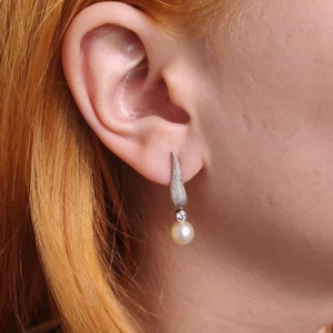 Brincos Ouro Branco, Pérolas E Diamantes Antonio Bernardo