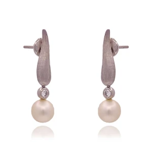 Brincos Ouro Branco, Pérolas E Diamantes Antonio Bernardo