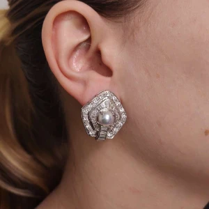 Brincos Ouro Branco, Pèrolas E Diamantes