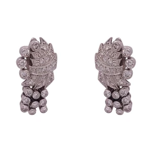 Brincos Platina E Diamantes