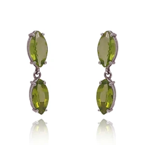 Brincos Platina E Peridotos