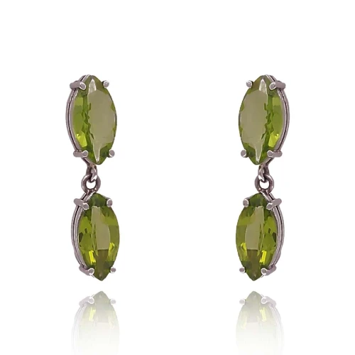 Brincos Platina E Peridotos