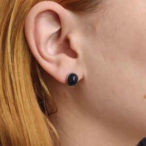 Brincos Platina E Safiras