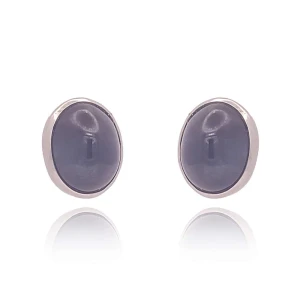 Brincos Platina E Safiras