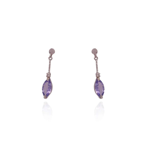 Brincos Platina, Tanzanitas E Diamantes