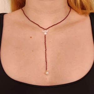 Colar Granadas, Pérola, Madrepérola E Detalhes Em Ouro 18K