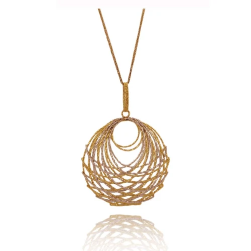 Colar Ouro 18K Duas Cores