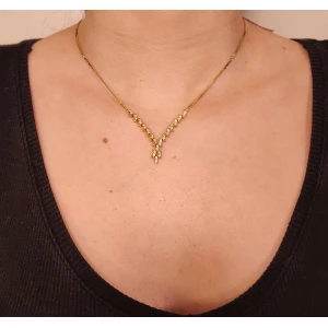 Colar Ouro 18K E Diamantes