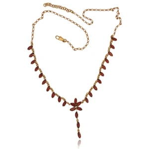 Colar Ouro 18K E Granadas Colar Ouro 18K E Granadas