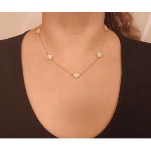 Colar Ouro 18K E Madre Pérolas