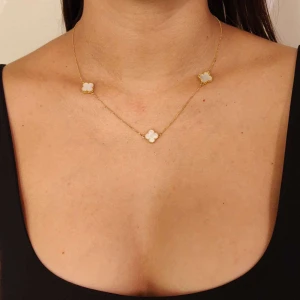Colar Ouro 18K E Madrepérolas