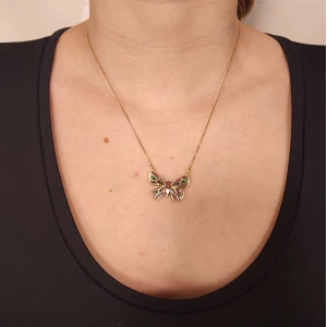 Colar Ouro 18K E Pedras Brasileiras