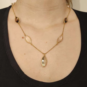 Colar Ouro 18K E Pedras Brasileiras