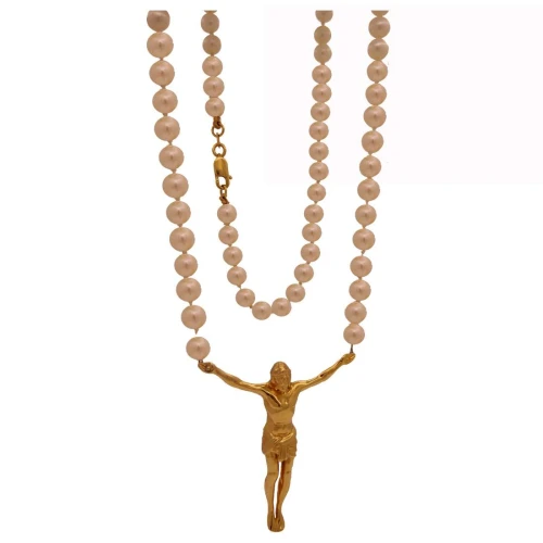 Colar Ouro 18K E Pérolas