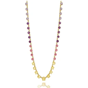 Colar Ouro 18K E Quartzos