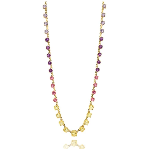 Colar Ouro 18K E Quartzos