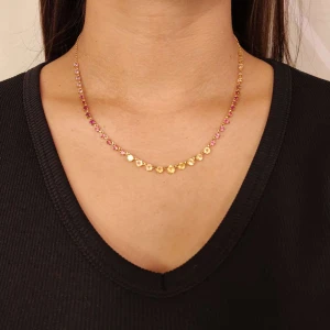Colar Ouro 18K E Quartzos