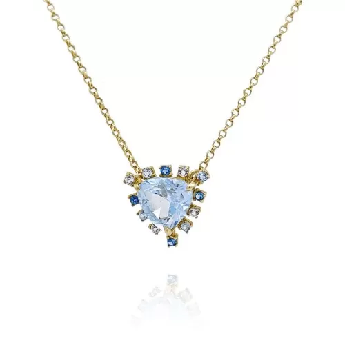 Colar Ouro 18K E Topázios
