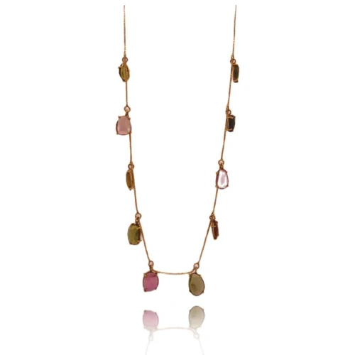 Colar Ouro 18K E Turmalinas