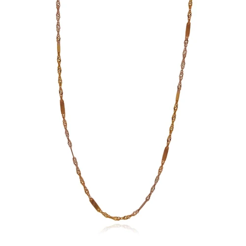 Colar Ouro 18K Em Três Cores