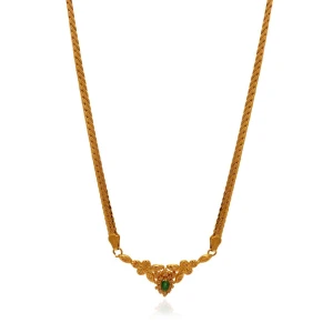 Colar Ouro 18K, Esmeralda E Diamantes
