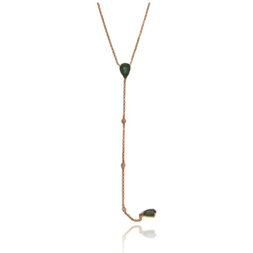 Colar Ouro 18K, Esmeraldas E Diamantes