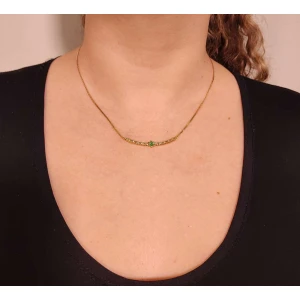 Colar Ouro 18K, Esmeraldas E Diamantes