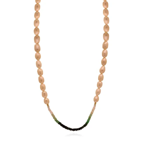 Colar Ouro 18K, Esmeraldas E Pérolas