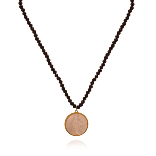 Colar Ouro 18K, Espinélios E Madrepérola