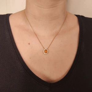 Colar Ouro 18K, Opala E Diamantes