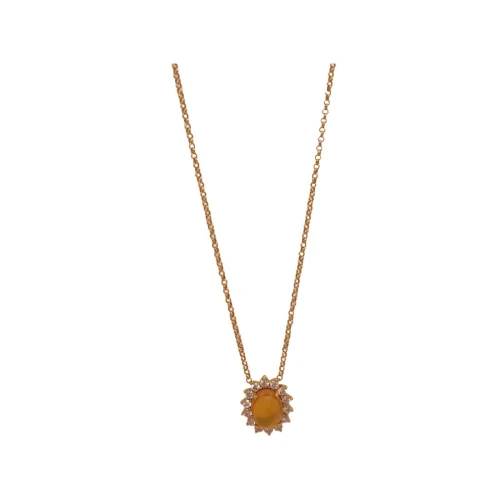 Colar Ouro 18K, Opala E Diamantes