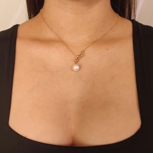 Colar Ouro 18K, Pérola E Cristáis