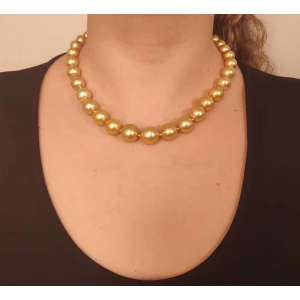 Colar Ouro 18K, Pérolas E Diamantes