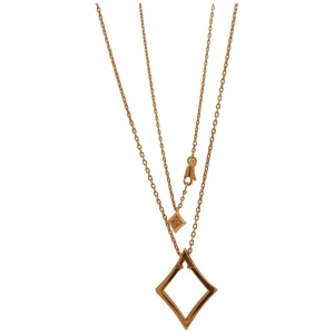 Colar Ouro 18K Rosê E Diamantes