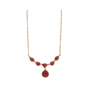 Colar Ouro 18K, Rubis E Diamantes