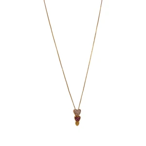Colar Ouro 18K, Rubis E Diamantes