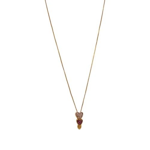 Colar Ouro 18K, Rubis E Diamantes