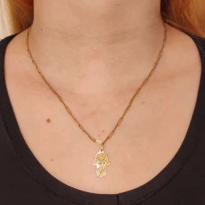 Colar Ouro 18K, Safira E Diamantes