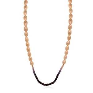 Colar Ouro 18K, Sáfiras E Pérolas