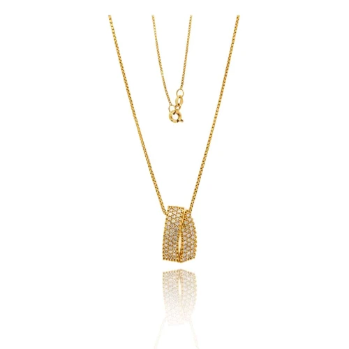 Colar Ouro 18k E Diamantes
