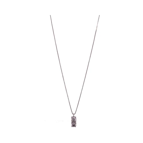 Colar Ouro Branco E Diamantes