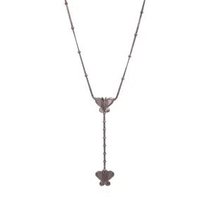 Colar Ouro Branco E Diamantes