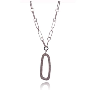 Colar Ouro Branco E Diamantes