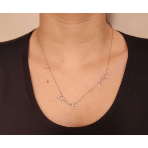 Colar Ouro Branco E Diamantes