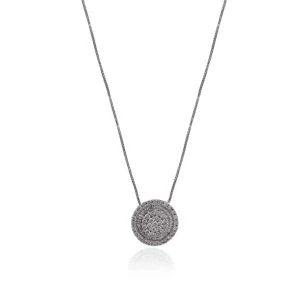 Colar Ouro Branco E Diamantes