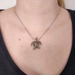 Colar Ouro Branco E Diamantes