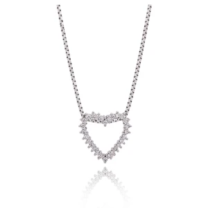 Colar Ouro Branco E Diamantes