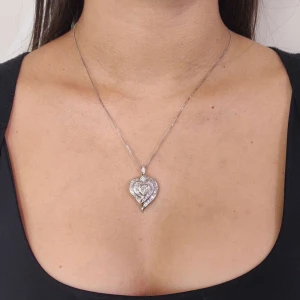 Colar Ouro Branco E Diamantes