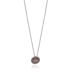 Colar Ouro Branco E Diamantes
