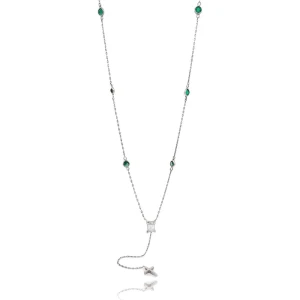 Colar Ouro Branco, Esmeraldas E Diamantes